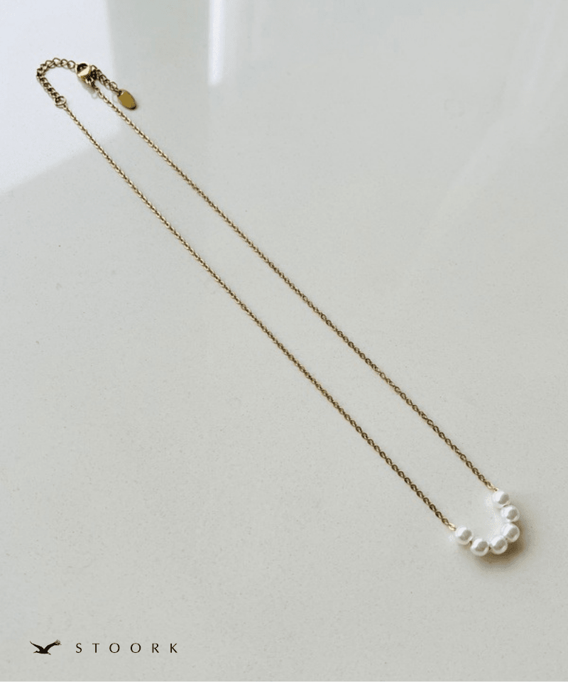 Petite Pearl Line Necklace - stoork