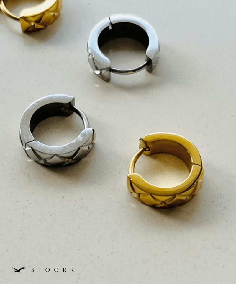 Quilted Mini Hoop Pierce - stoork