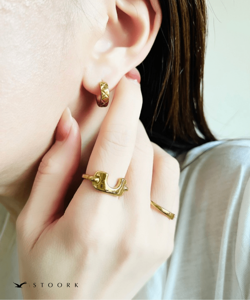 Quilted Mini Hoop Pierce - stoork