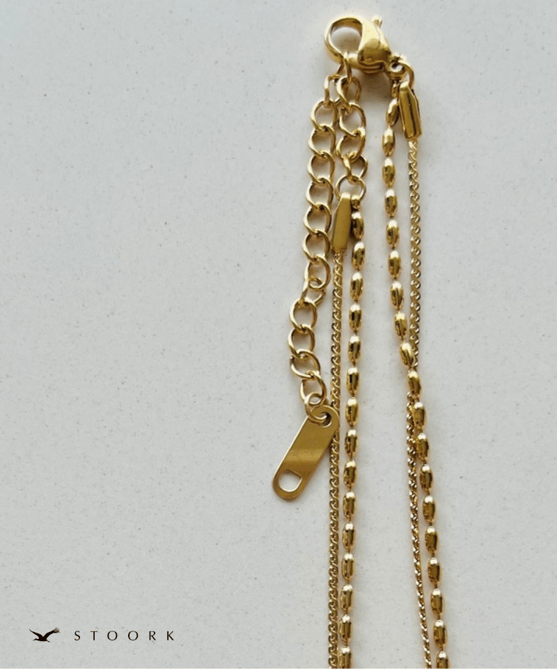 Rice Double Chain Necklace - stoork