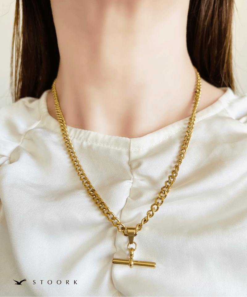 Rod Motif Chain Necklace - stoork