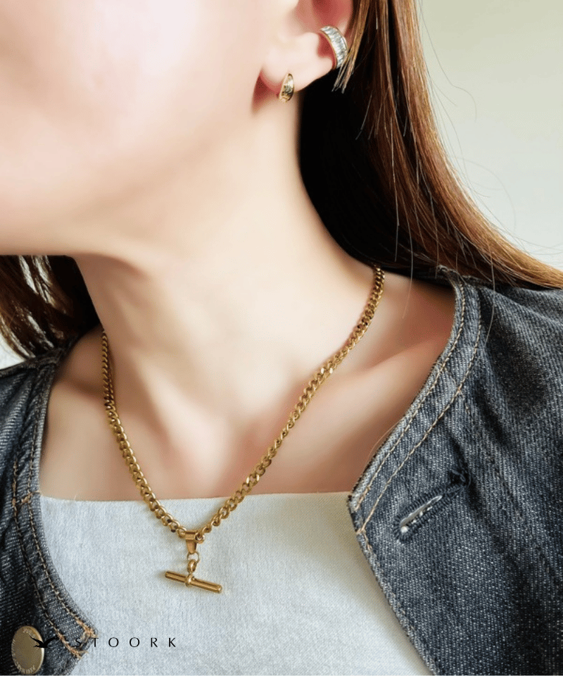 Rod Motif Chain Necklace - stoork