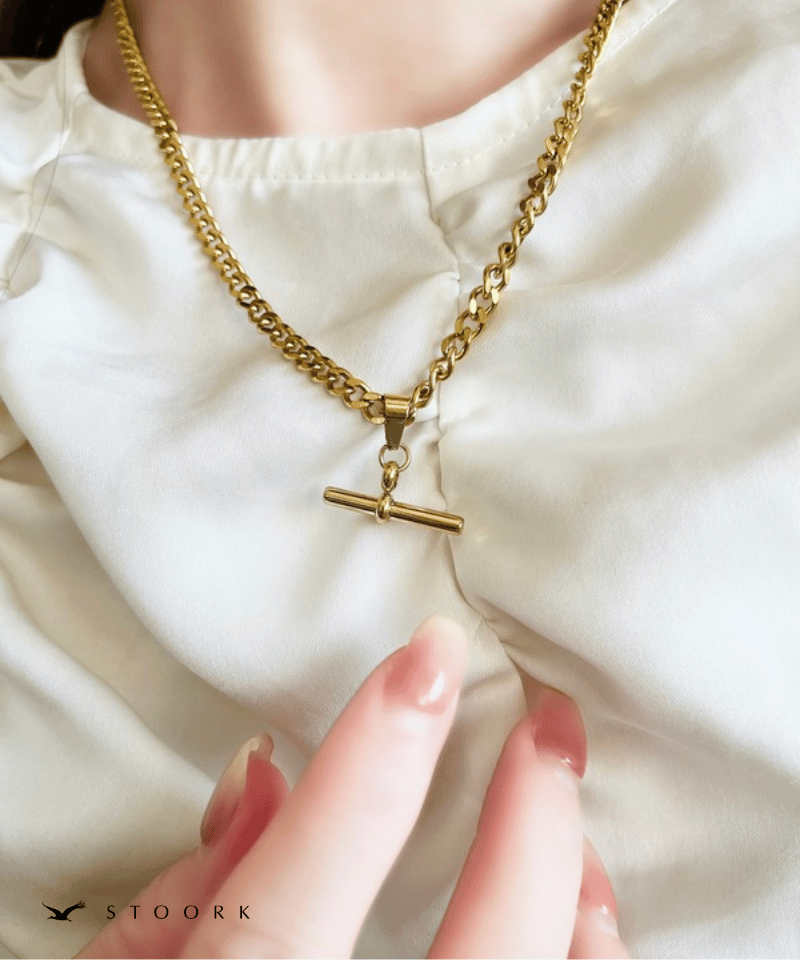 Rod Motif Chain Necklace - stoork