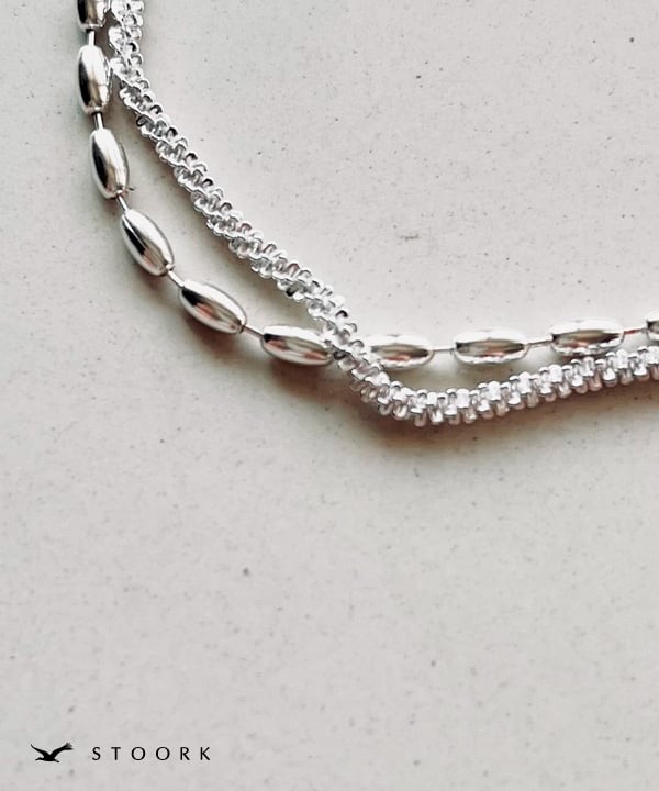 【再入荷】s925 Double Chain Bracelet - stoork