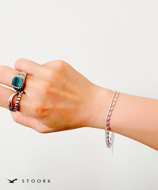 【再入荷】s925 Double Chain Bracelet - stoork
