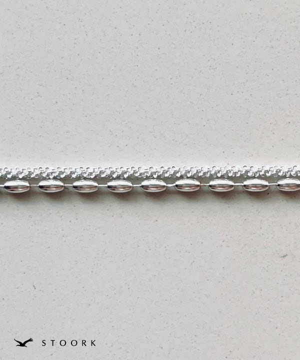 【再入荷】s925 Double Chain Bracelet - stoork