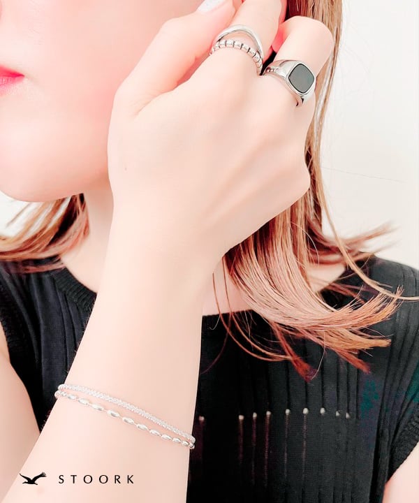 【再入荷】s925 Double Chain Bracelet - stoork