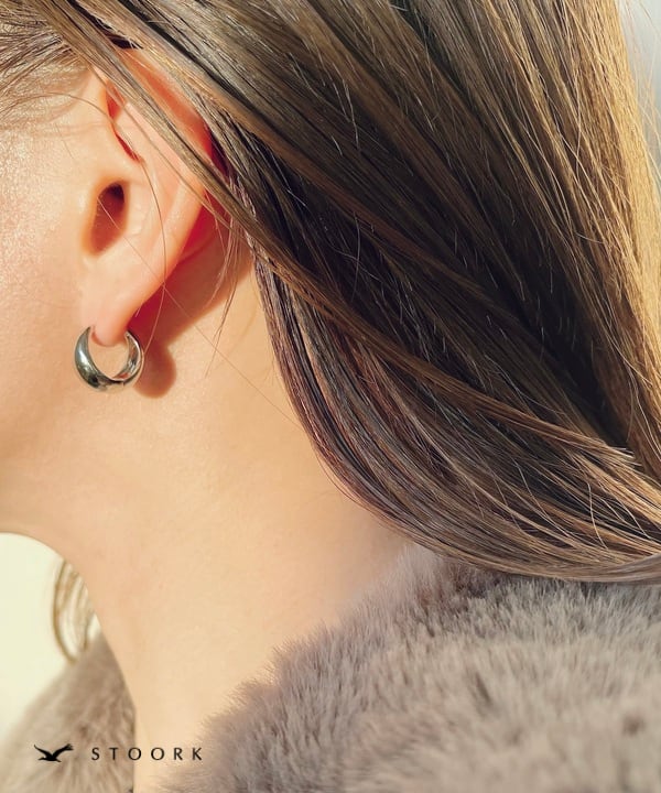 【再入荷】s925 Hoop Pierce_M - stoork