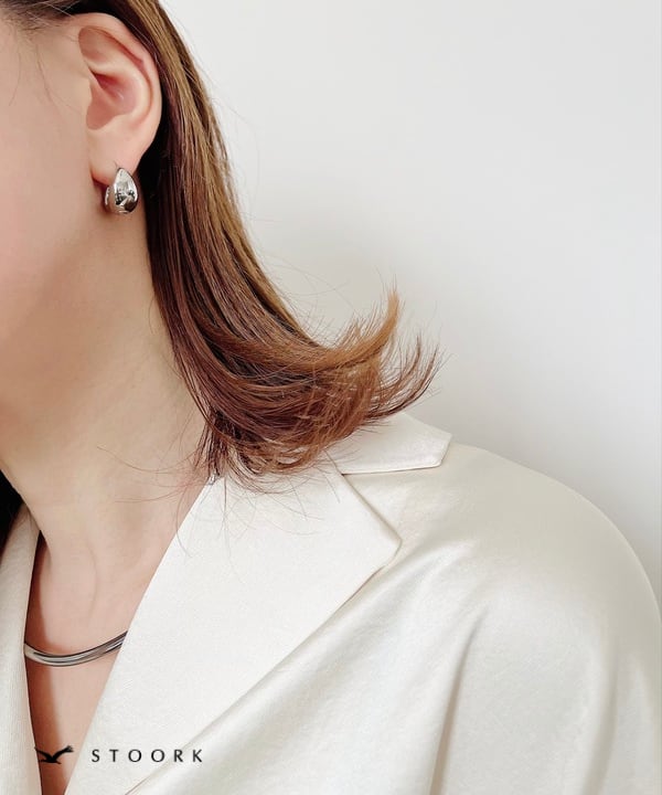 【再入荷】s925 Hoop Pierce_M - stoork
