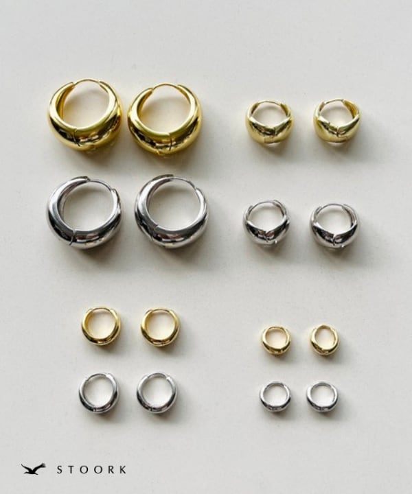 【再入荷】s925 Hoop Pierce_M - stoork
