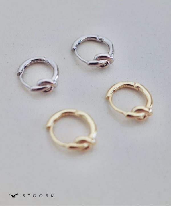 s925 Mini Knot Hoop Pierce - stoork