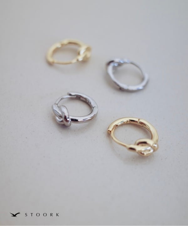 s925 Mini Knot Hoop Pierce - stoork