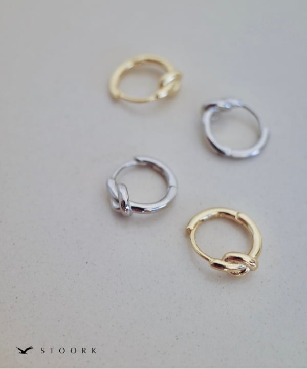 s925 Mini Knot Hoop Pierce - stoork