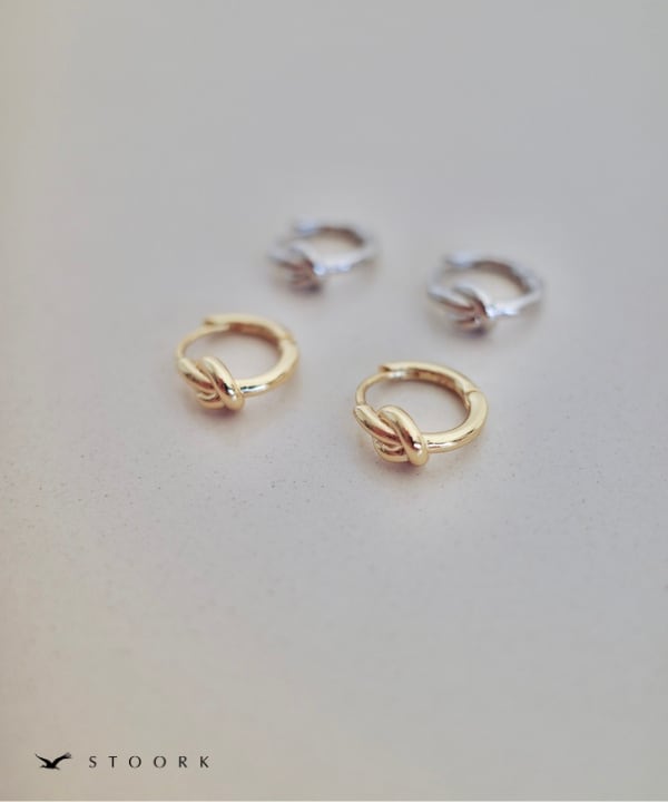 s925 Mini Knot Hoop Pierce - stoork