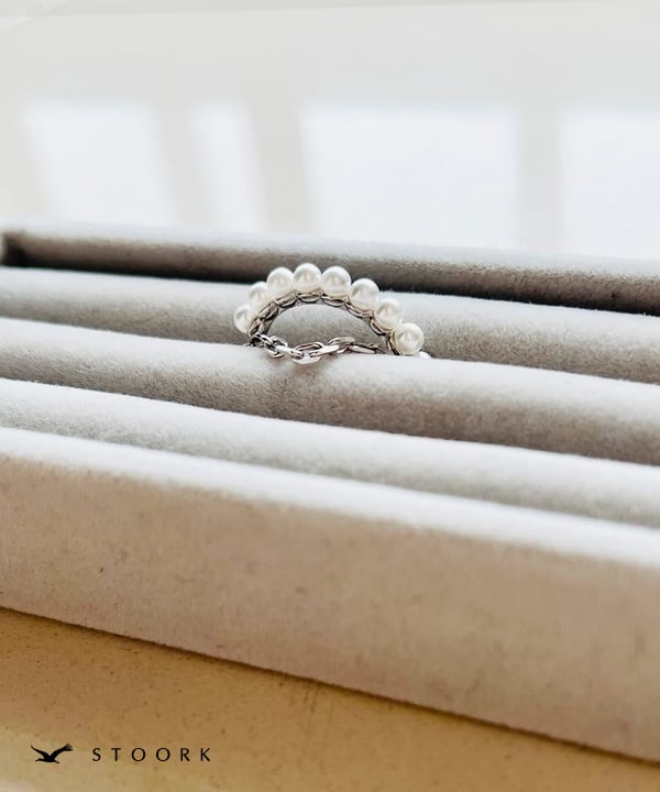 【再入荷】s925 Pearl Chain Ring - stoork
