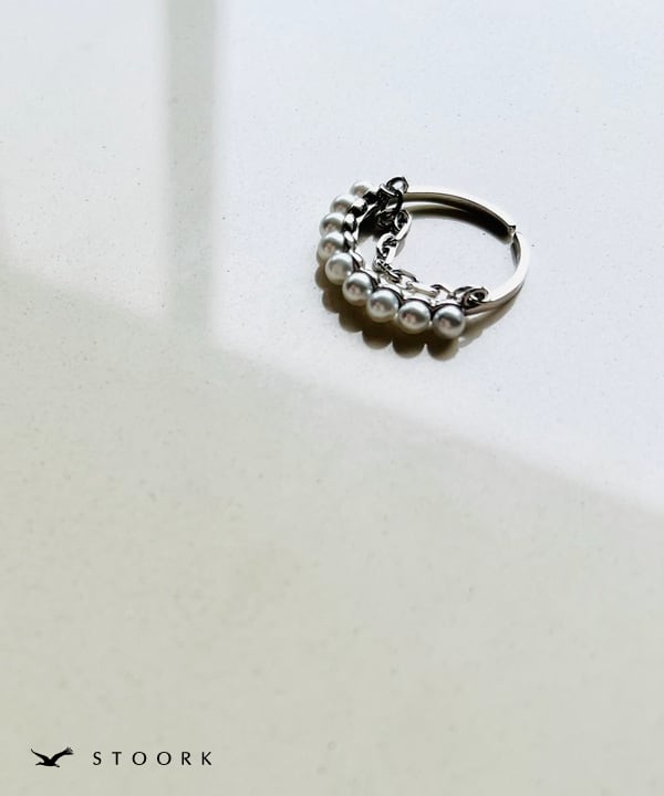 【再入荷】s925 Pearl Chain Ring - stoork