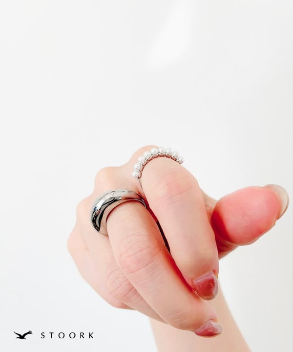 【再入荷】s925 Pearl Chain Ring - stoork