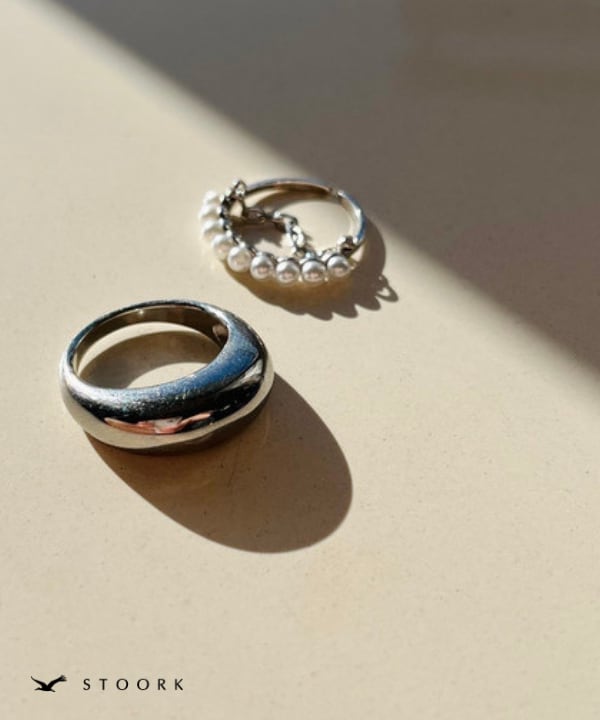 【再入荷】s925 Pearl Chain Ring - stoork