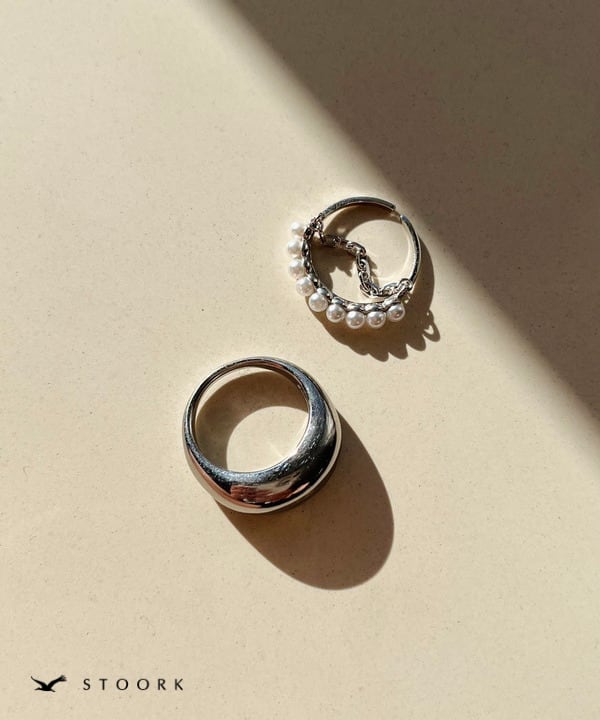 【再入荷】s925 Pearl Chain Ring - stoork