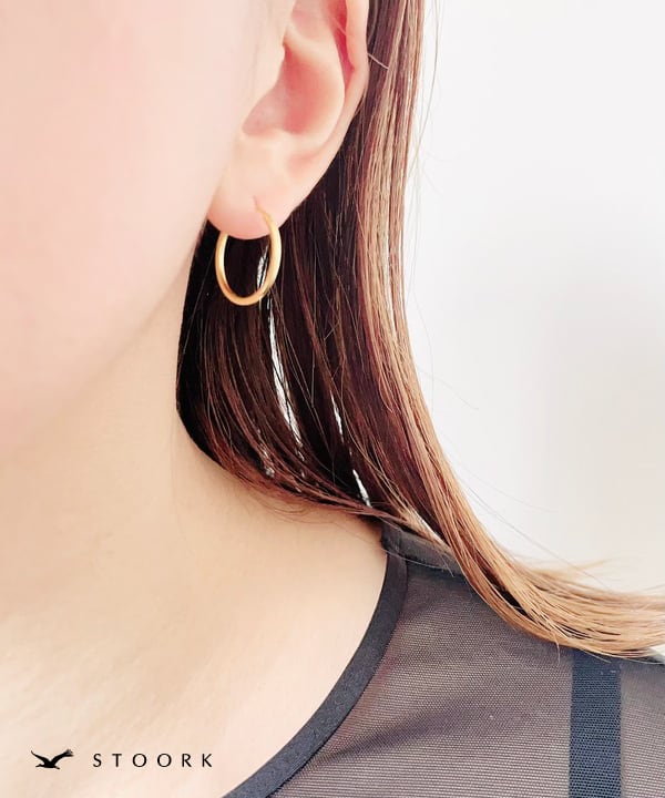s925 Pearl Hoop Pierce - stoork