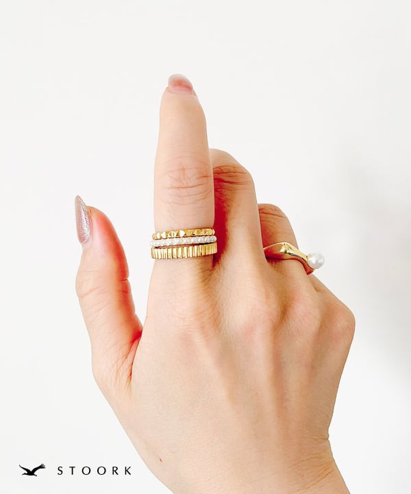 s925 Pearl Line Ring - stoork