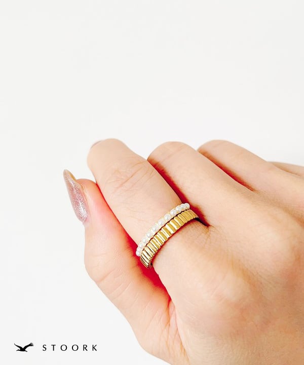 s925 Pearl Line Ring - stoork