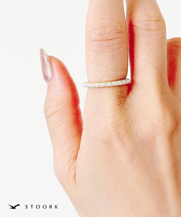 s925 Pearl Line Ring - stoork