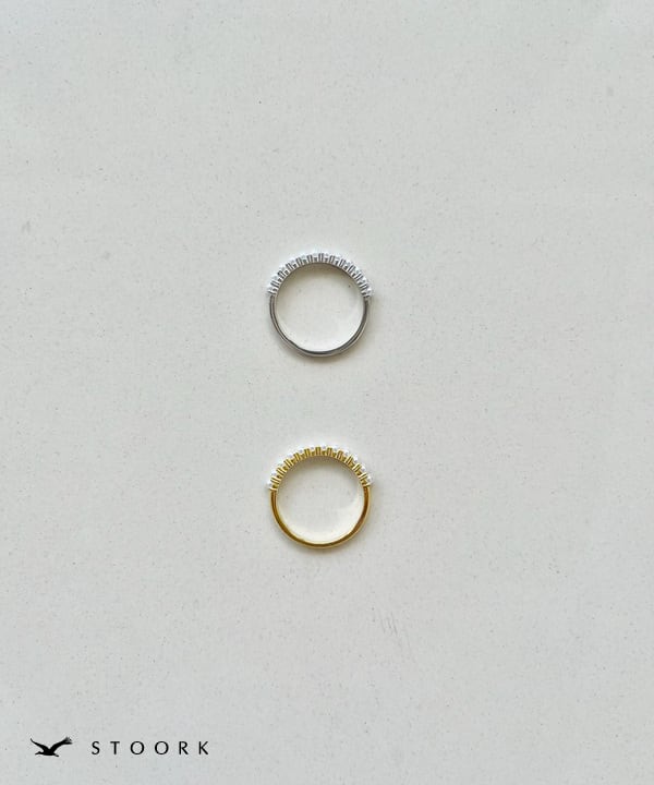 s925 Pearl Line Ring - stoork