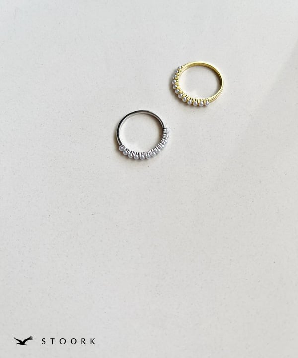 s925 Pearl Line Ring - stoork