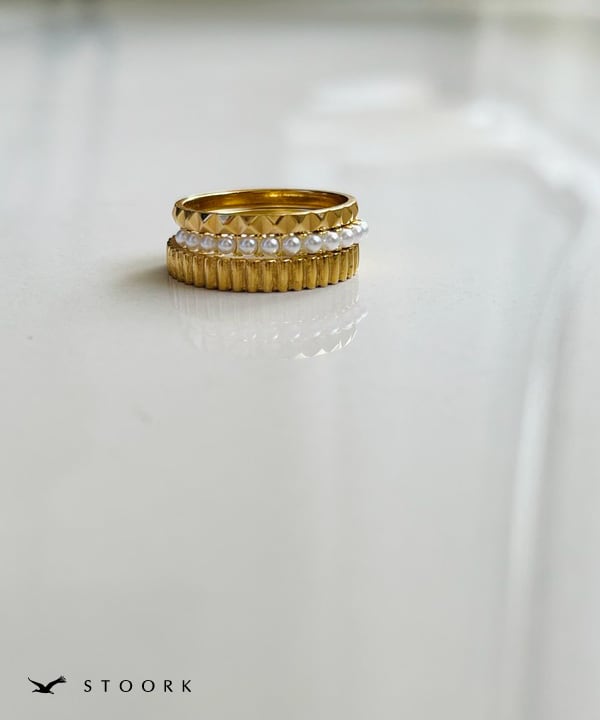 s925 Pearl Line Ring - stoork