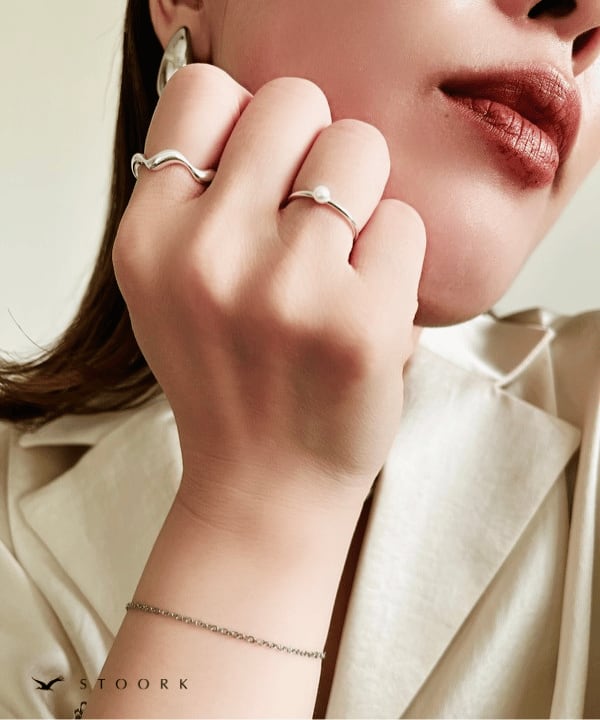 s925 Pearl Ring - stoork