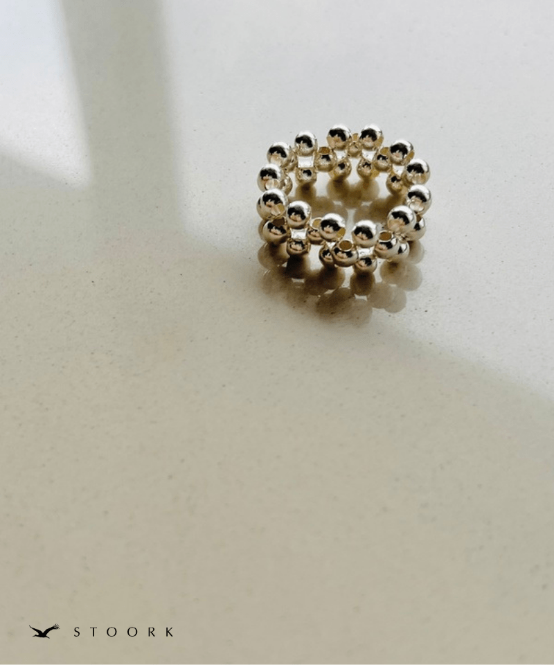 s925 Silver Beads Ring - stoork