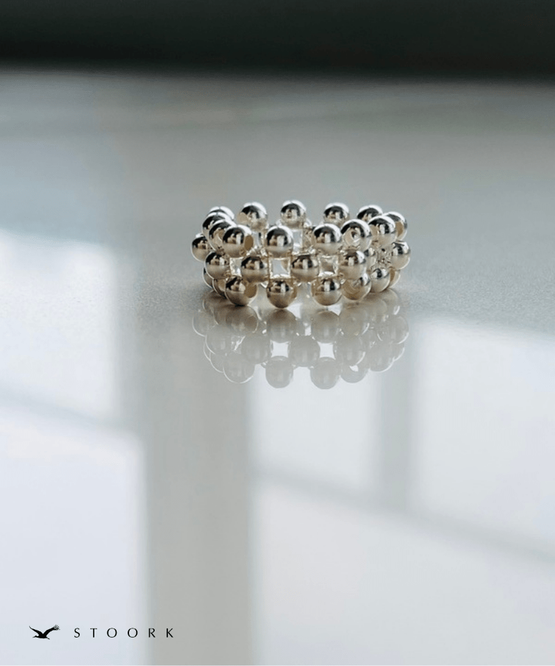s925 Silver Beads Ring - stoork