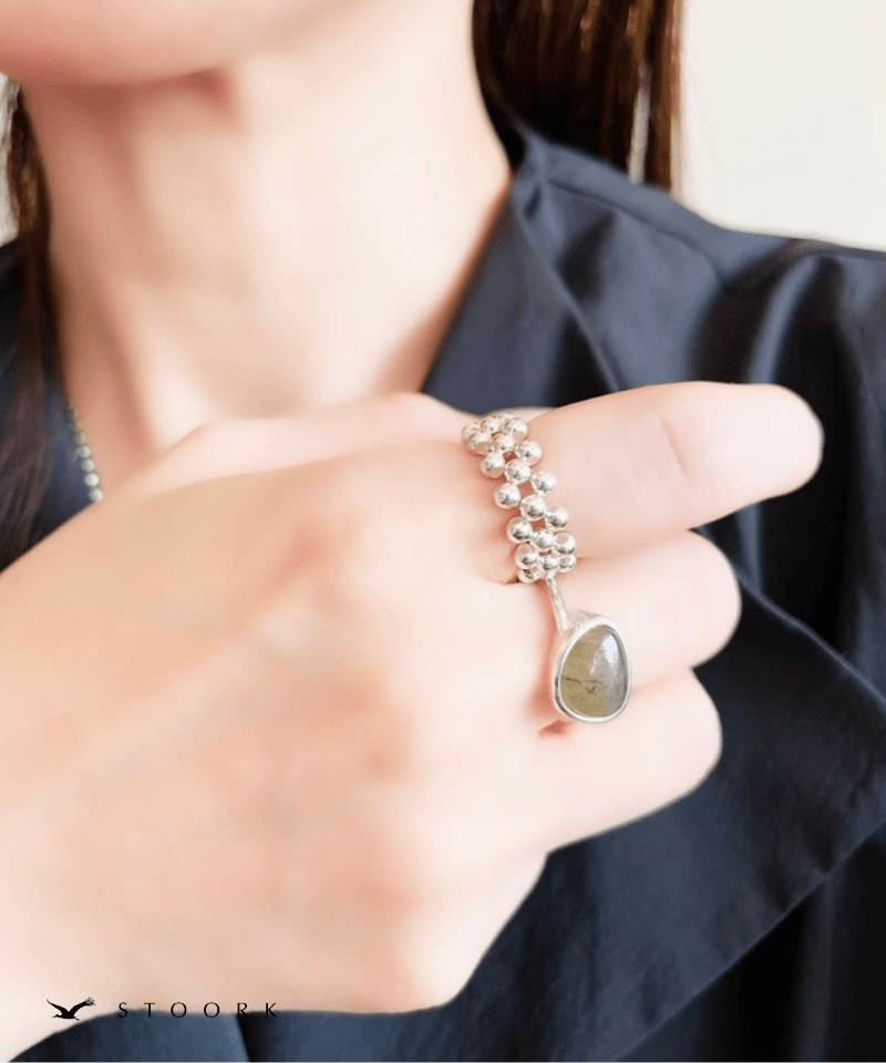 s925 Silver Beads Ring - stoork