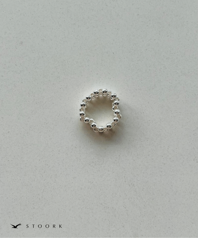 【再入荷】s925 Silver Beads Ring - stoork