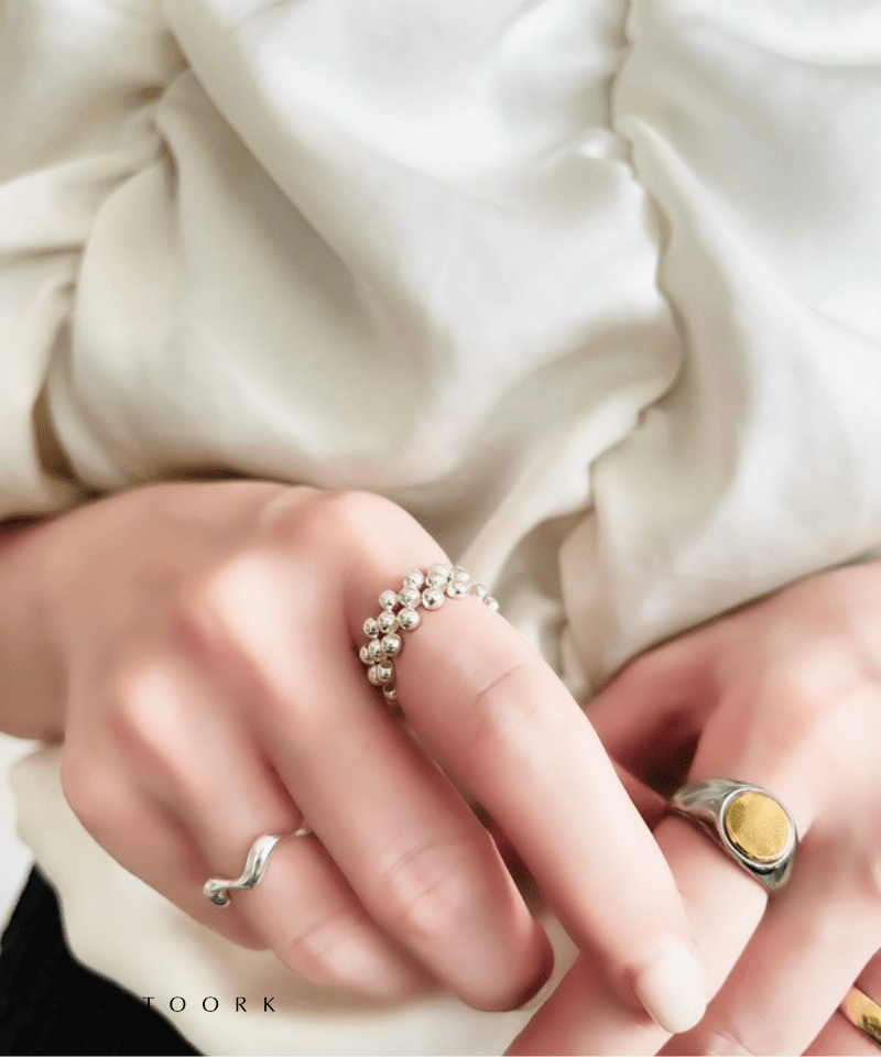 s925 Silver Beads Ring - stoork