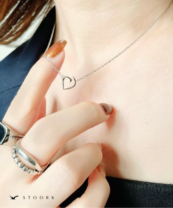 s925 Torsion Heart Necklace - stoork