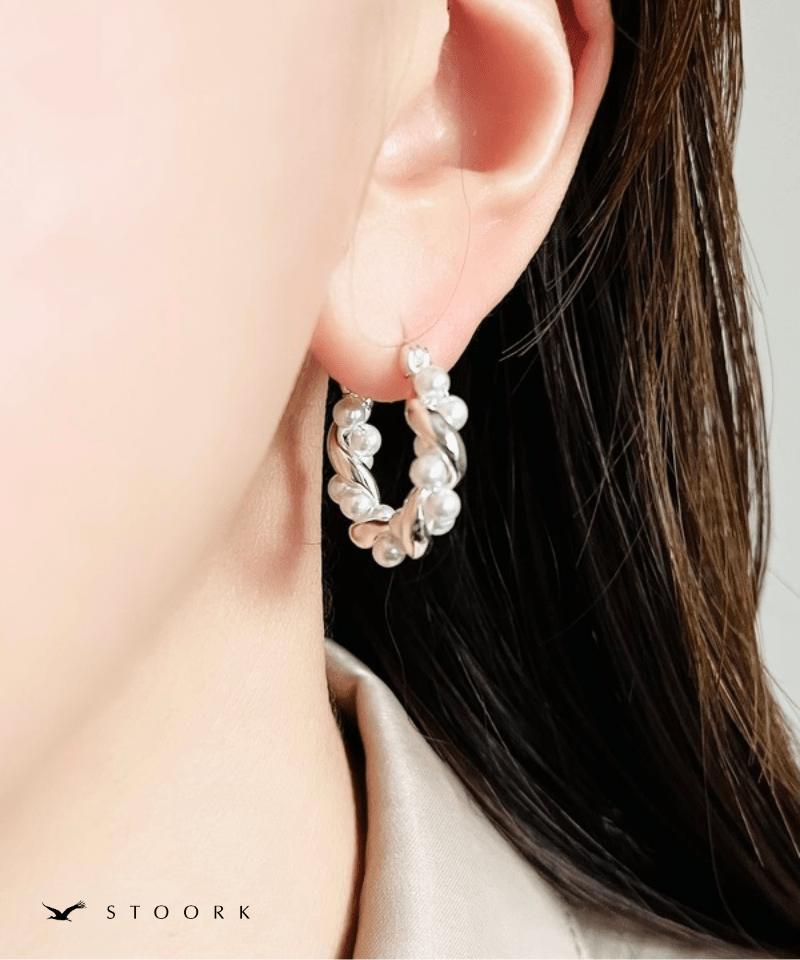 【再入荷】s925 Twist Pearl Pierce - stoork