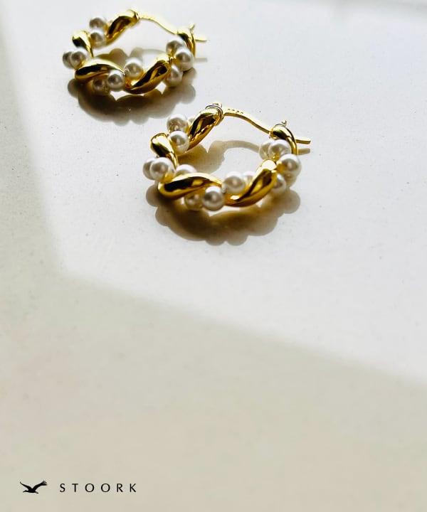 【再入荷】s925 Twist Pearl Pierce - stoork