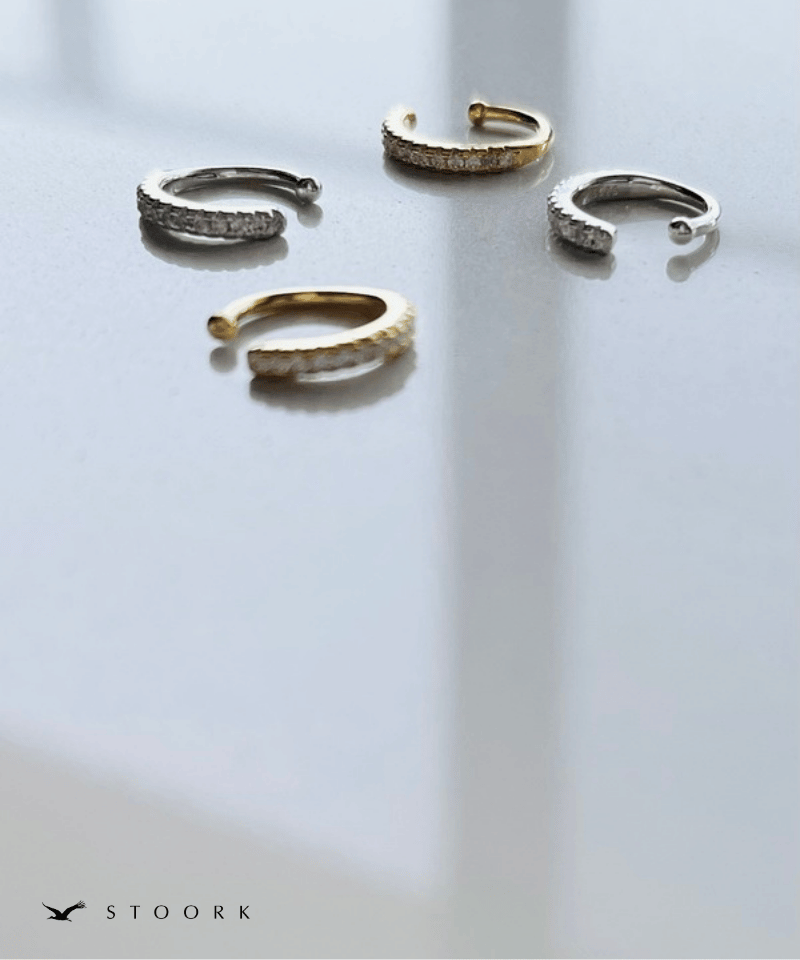 s925 Zircon Line Ear Cuff - stoork