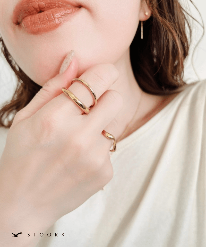 Simple Double Line Ring - stoork