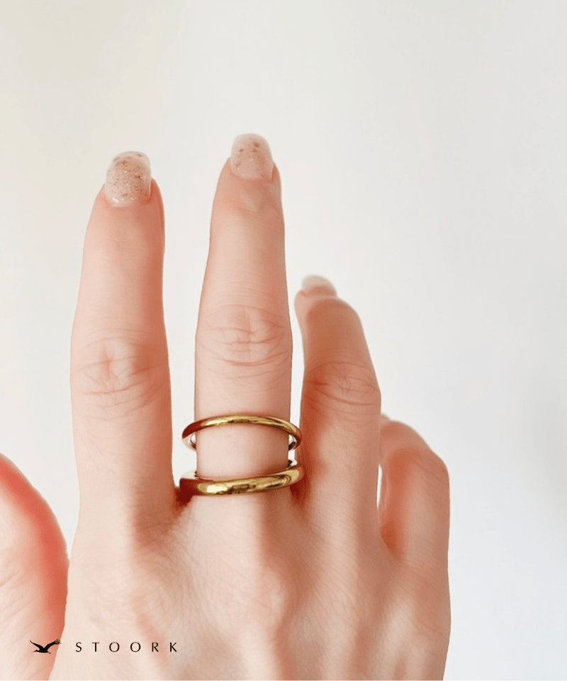 Simple Double Line Ring - stoork