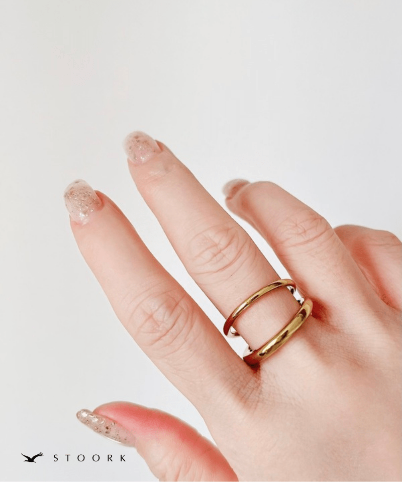 Simple Double Line Ring - stoork