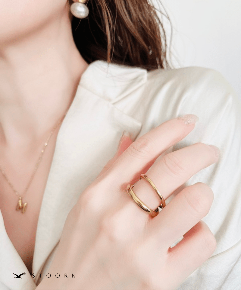 Simple Double Line Ring - stoork