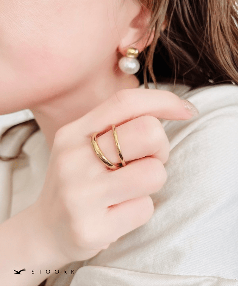 Simple Double Line Ring - stoork