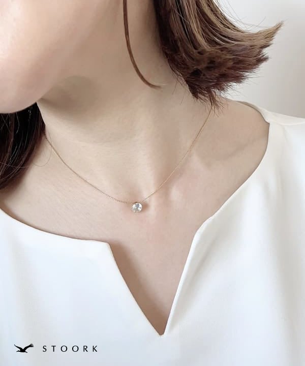 Simple Zircon Necklace - stoork