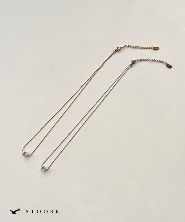 Simple Zircon Necklace - stoork