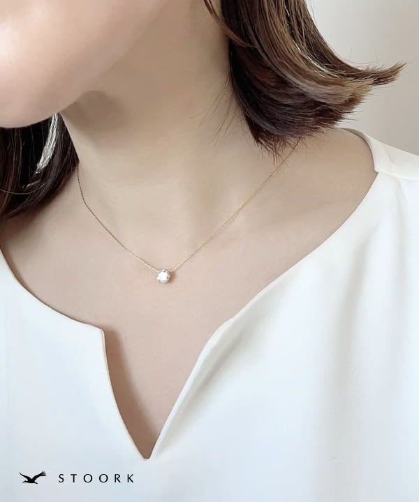 Simple Zircon Necklace - stoork