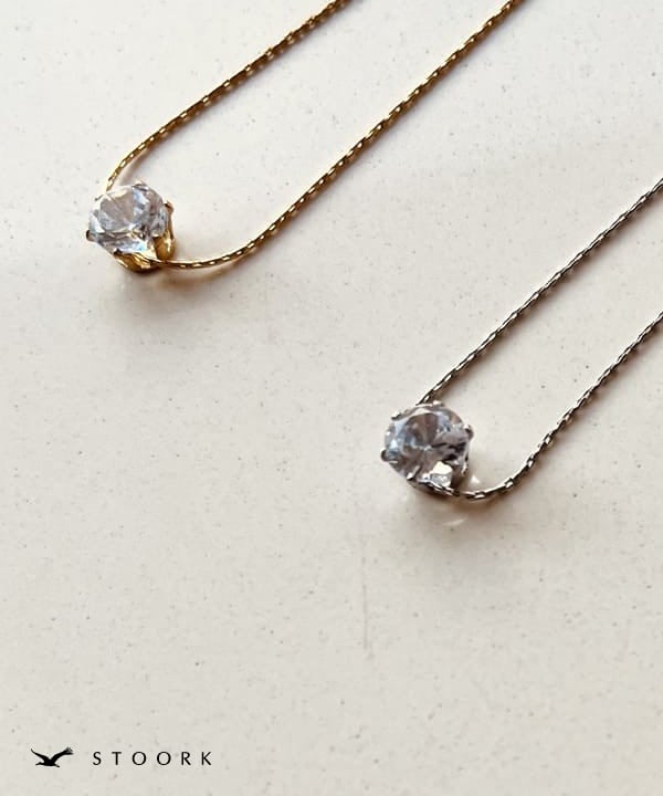 Simple Zircon Necklace - stoork