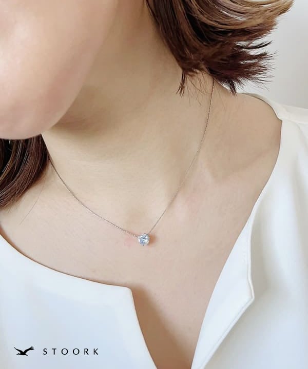 Simple Zircon Necklace - stoork